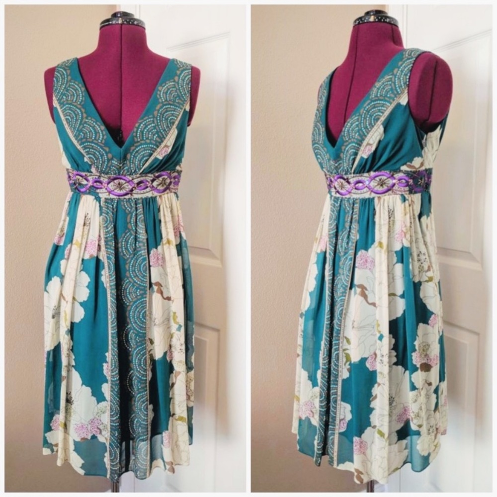 Adriana Papel Empire Waist Dress Size 8